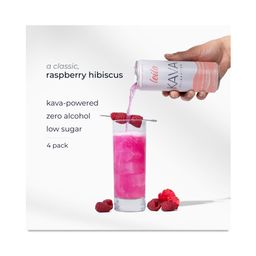 Low Sugar Kava Tonic, Raspberry Hibiscus