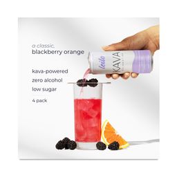 Low Sugar Kava Tonic, Blackberry Orange