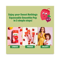 Kids Squeezable Smoothie Pops, Strawberry Beet
