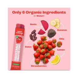 Kids Squeezable Smoothie Pops, Strawberry Beet