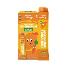 Kids Squeezable Smoothie Pops, Mango Carrot