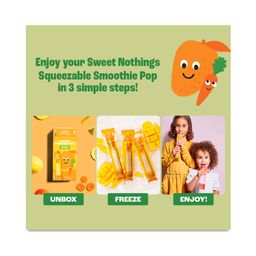 Kids Squeezable Smoothie Pops, Mango Carrot