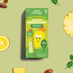 Kids Squeezable Smoothie Pops, Pineapple Spinach