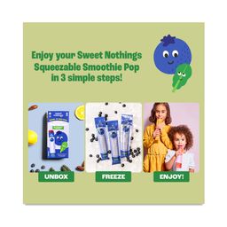 Kids Squeezable Smoothie Pops, Blueberry Kale