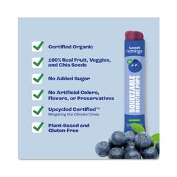 Kids Squeezable Smoothie Pops, Blueberry Kale
