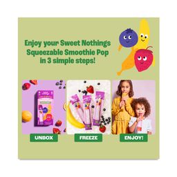 Kids Squeezable Smoothie Pops, Banana Berry