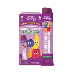 Kids Squeezable Smoothie Pops, Banana Berry