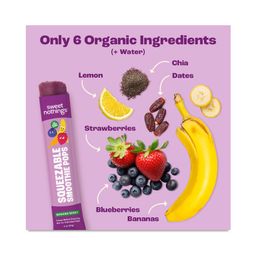 Kids Squeezable Smoothie Pops, Banana Berry