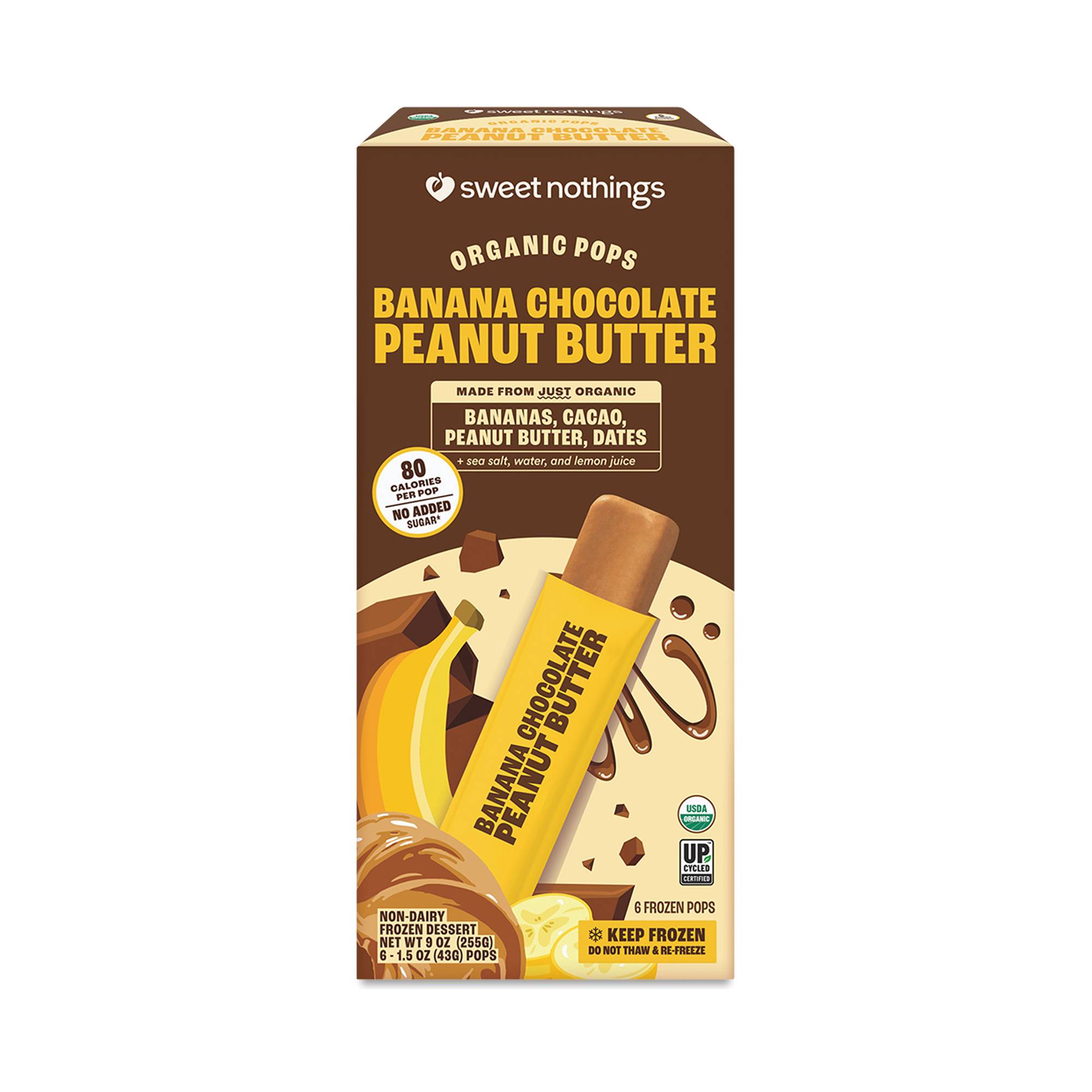 Organic Pops, Banana Chocolate Peanut Butter