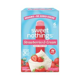 Dairy-Free Fruit Pops, Strawberries & Cream