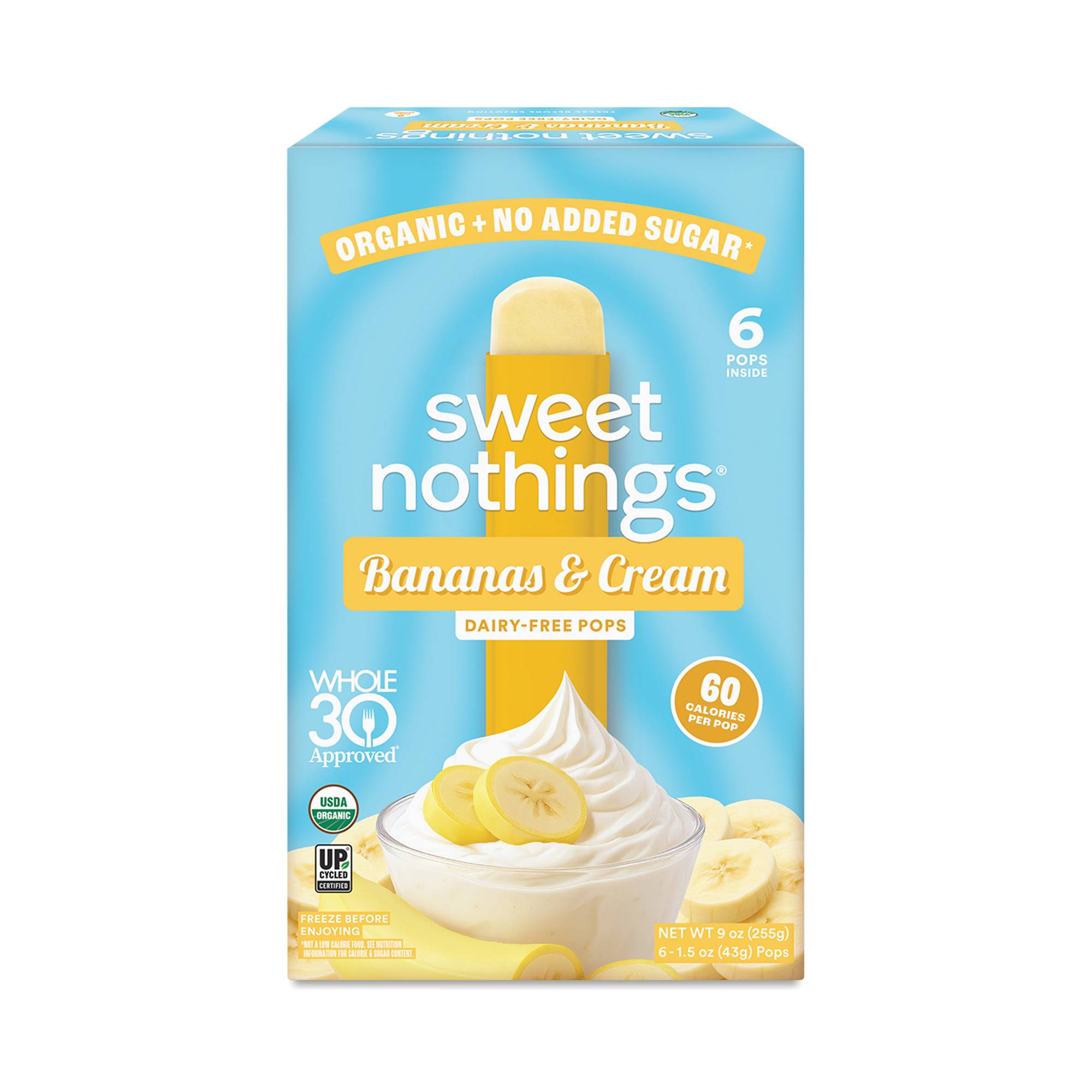 Dairy-Free Fruit Pops, Bananas & Cream