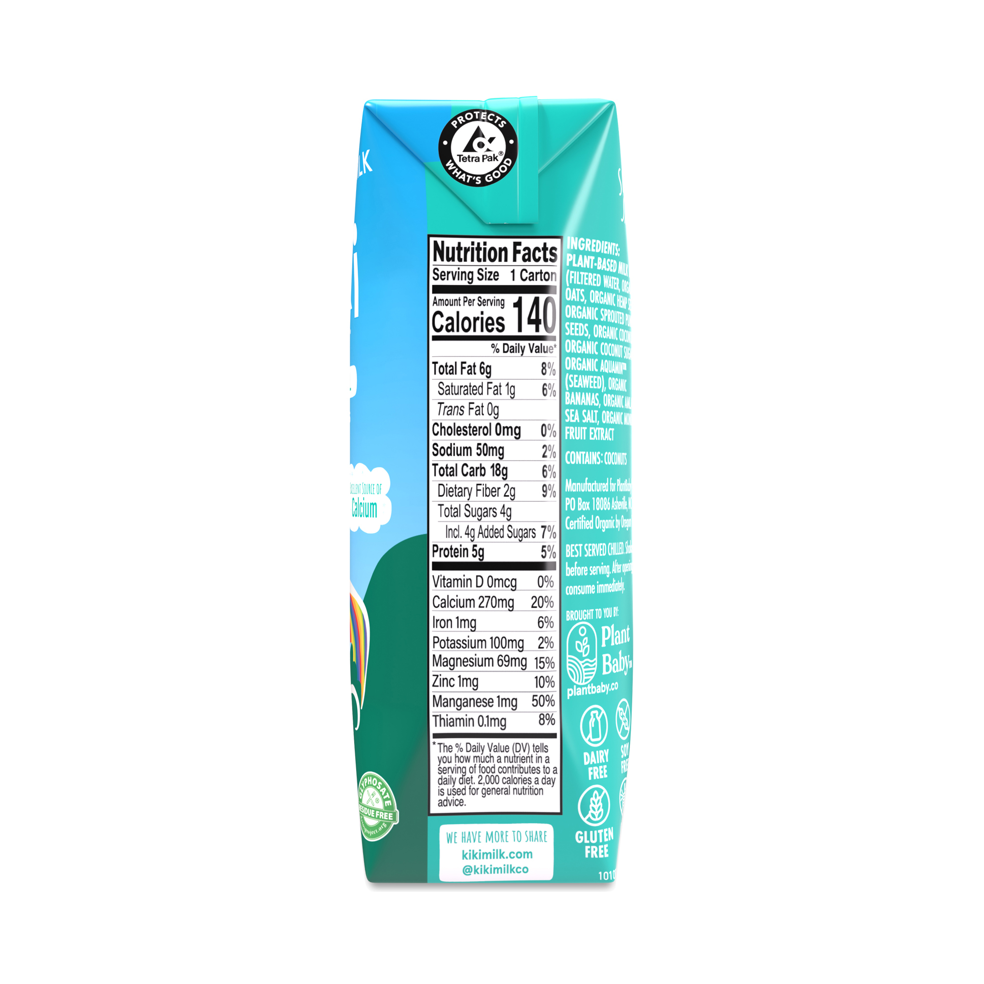 Kiki Milk Organic Plant-Based Milk, Original | Thrive Market