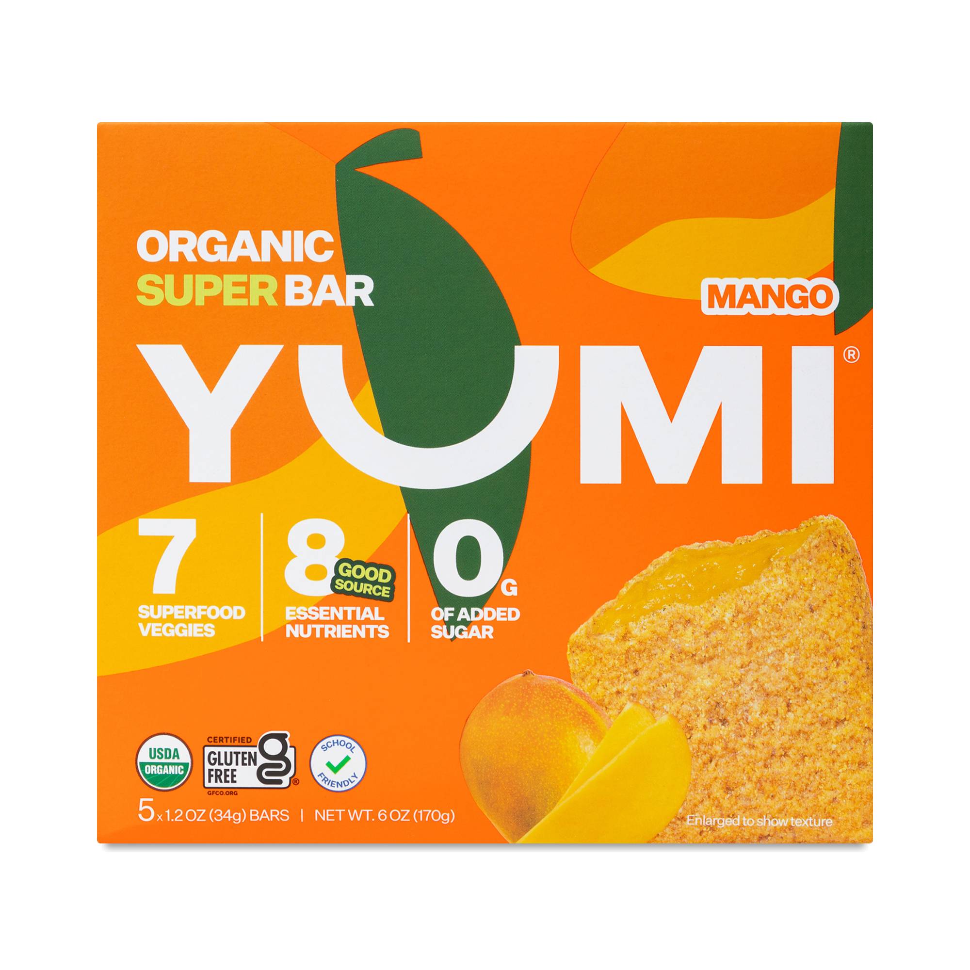 Organic Superfood Kids Bars, Mango