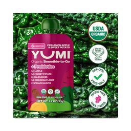 Organic Smoothie-to-Go +Probiotics, Cinnamon Apple & Sweet Potato