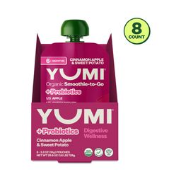 Organic Smoothie-to-Go +Probiotics, Cinnamon Apple & Sweet Potato