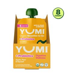 Organic Smoothie-to-Go +Probiotics, Apple, Pear & Squash