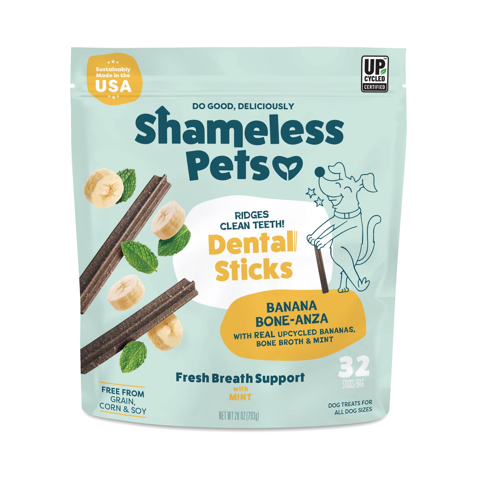 Dental Sticks Dog Treats, Banana Bone-anza, Value Size