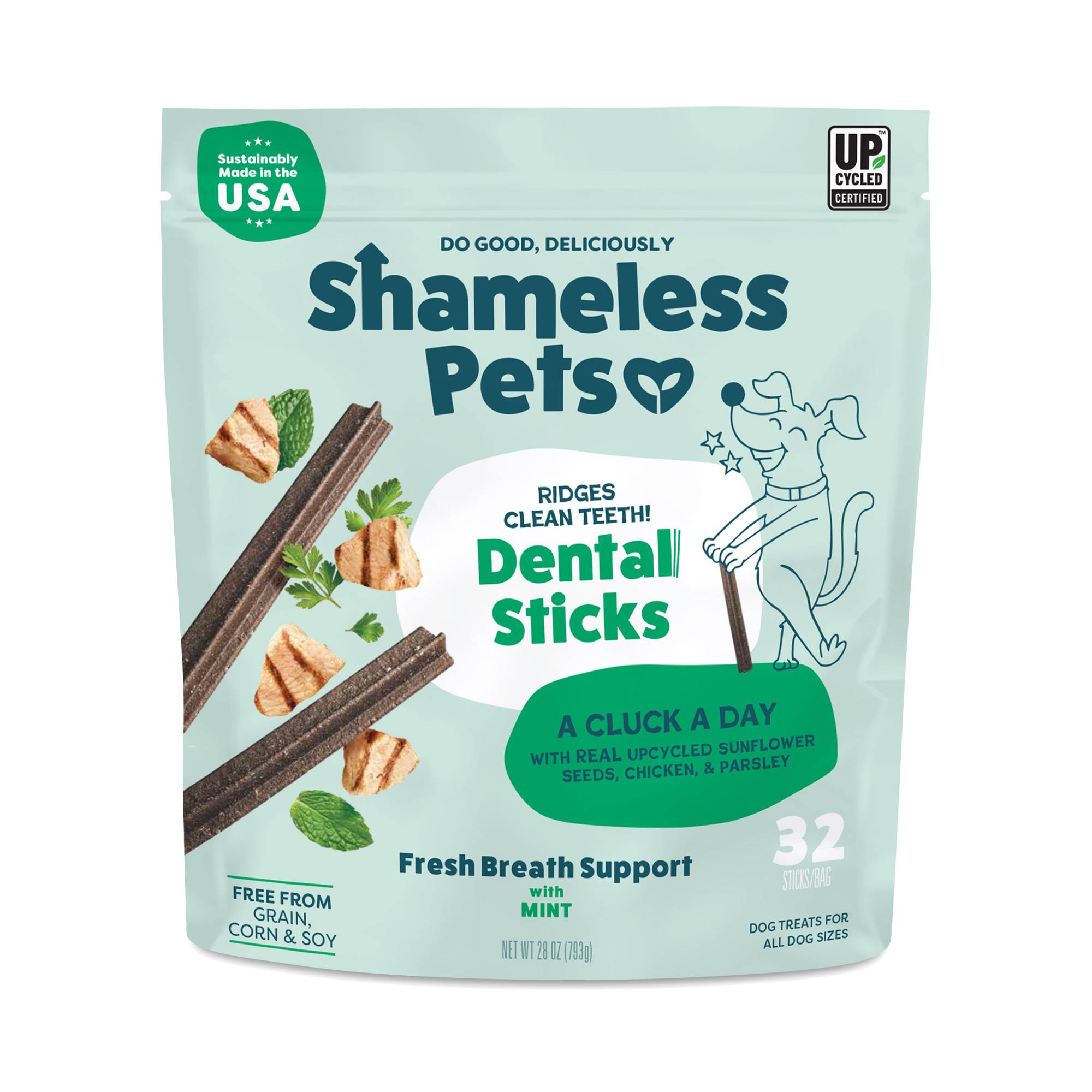 Dental Sticks Dog Treats, A Cluck A Day, Value Size