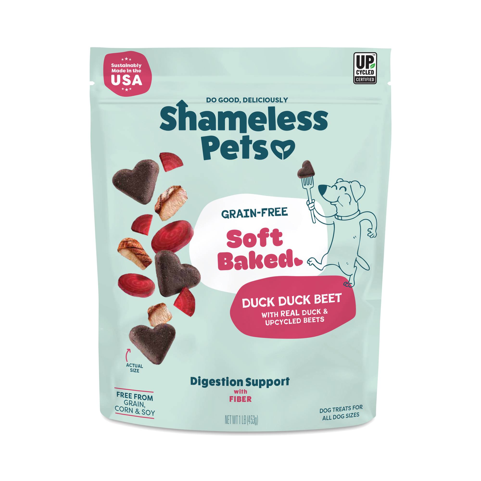 Soft-Baked Biscuit Dog Treats, Duck Duck Beet