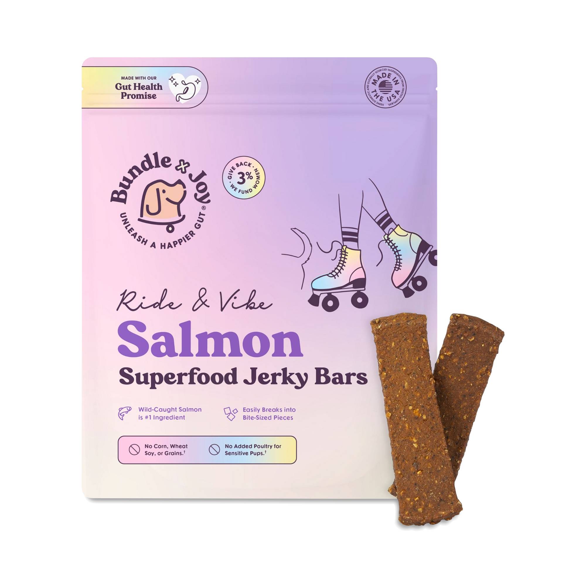 Ride & Vibe Salmon Superfood Jerky Bars for Dogs