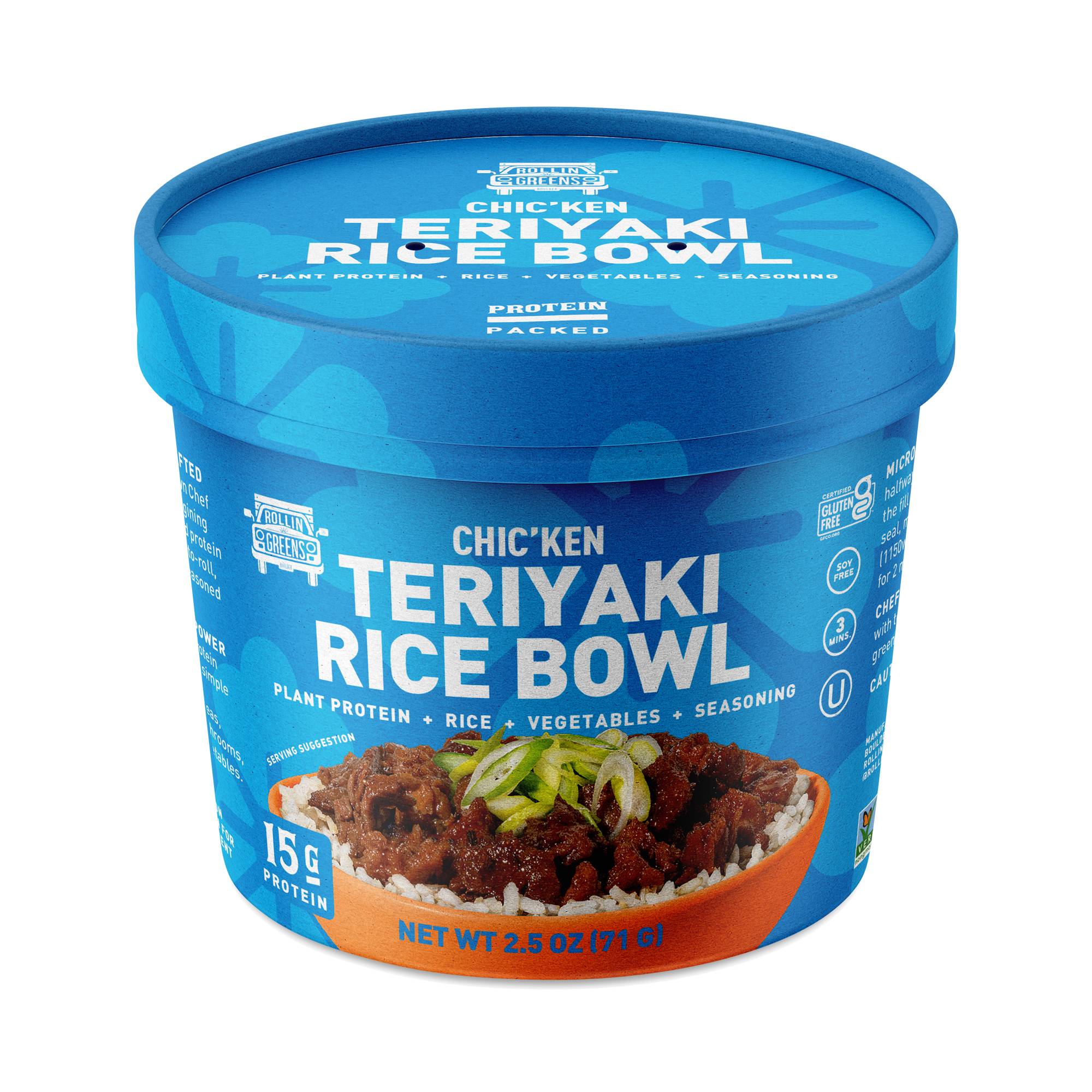 Plant-Based Rice Bowl, Chic'ken Teriyaki