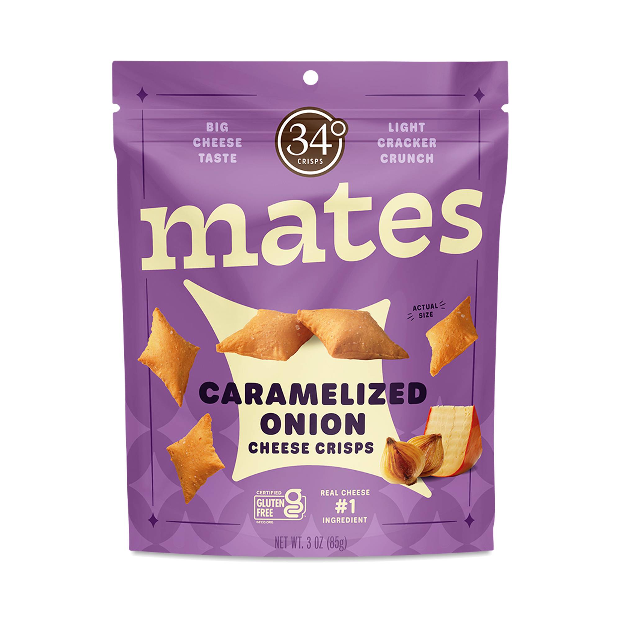 Mates Cheese Crisps, Caramelized Onion