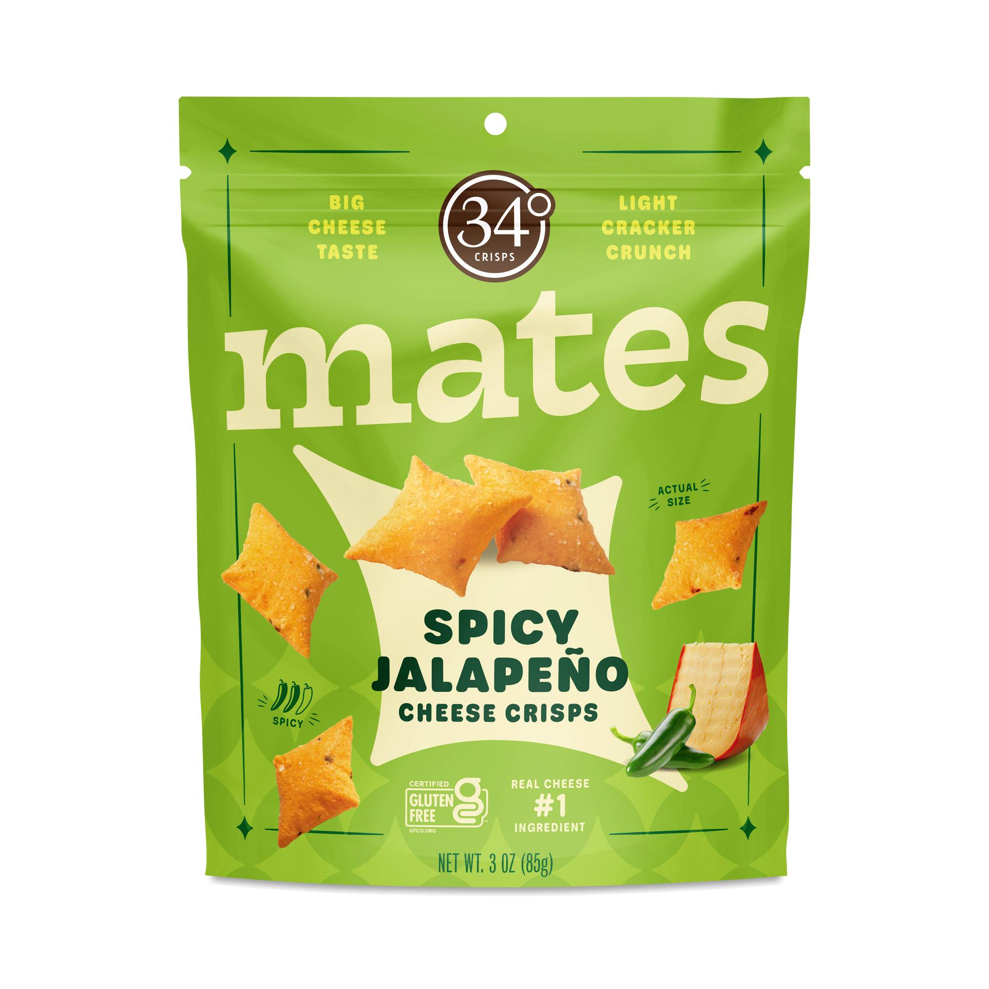 Mates Cheese Crisps, Spicy Jalapeño