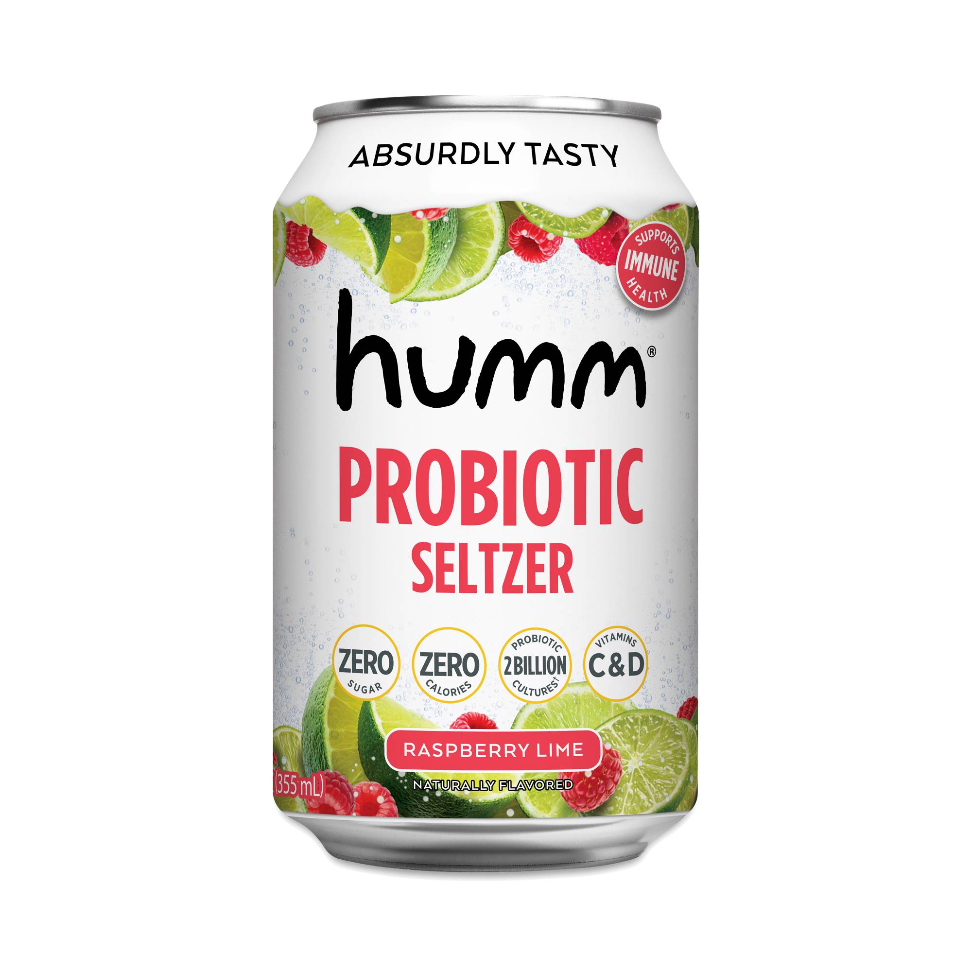 Probiotic Seltzer, Raspberry Lime