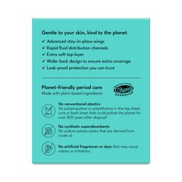 Plant-based Maxi Pads with Wings, Super