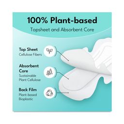 Plant-based Maxi Pads with Wings, Super