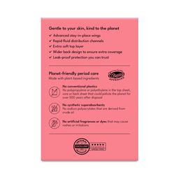 Plant-based Maxi Pads with Wings, Overnight