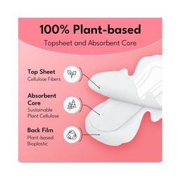 Plant-based Maxi Pads with Wings, Overnight