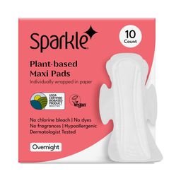 Plant-based Maxi Pads with Wings, Overnight
