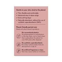 Plant-based Ultra Thin Pads with Wings, Regular