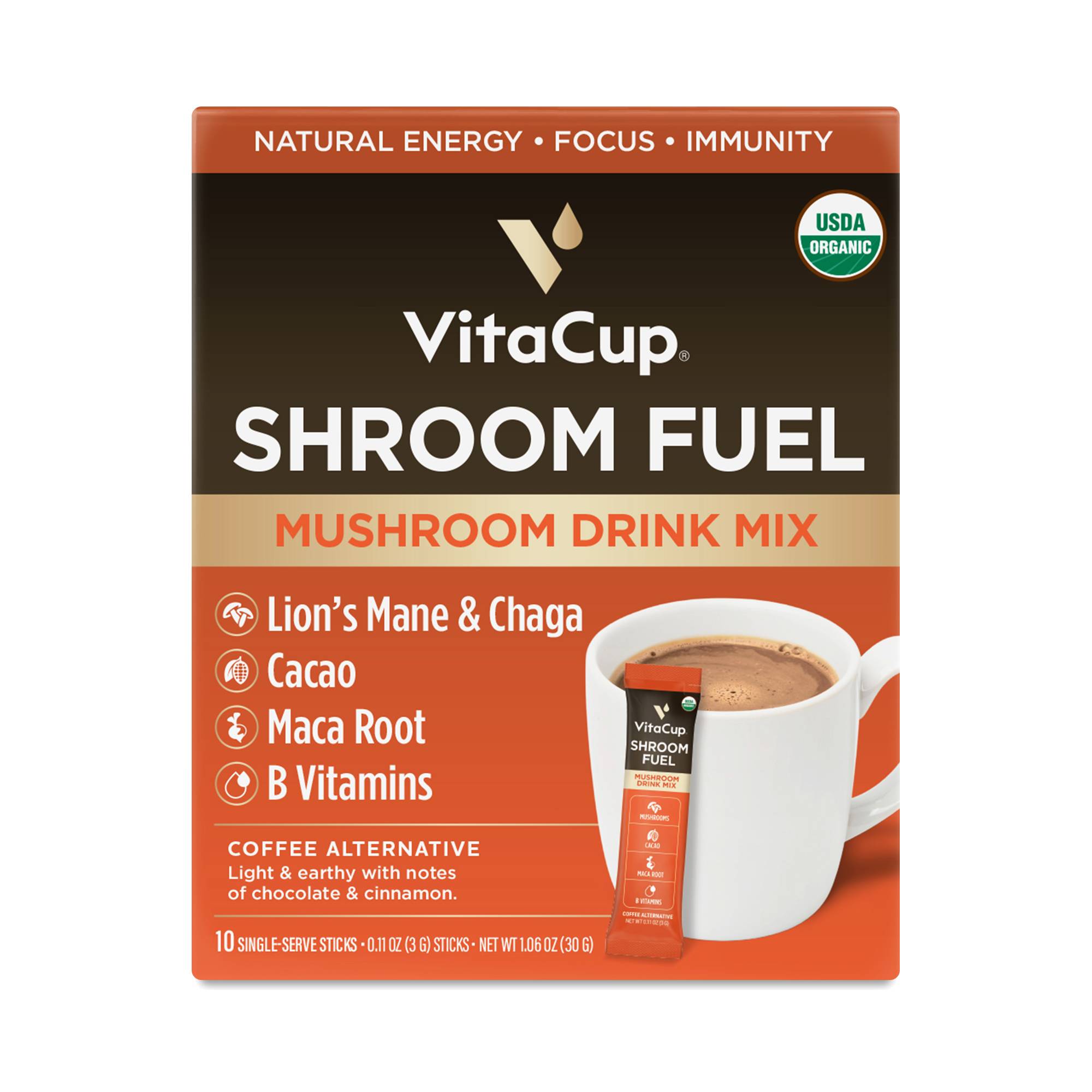 Instant Mushroom Drink Mix, Shroom Fuel
