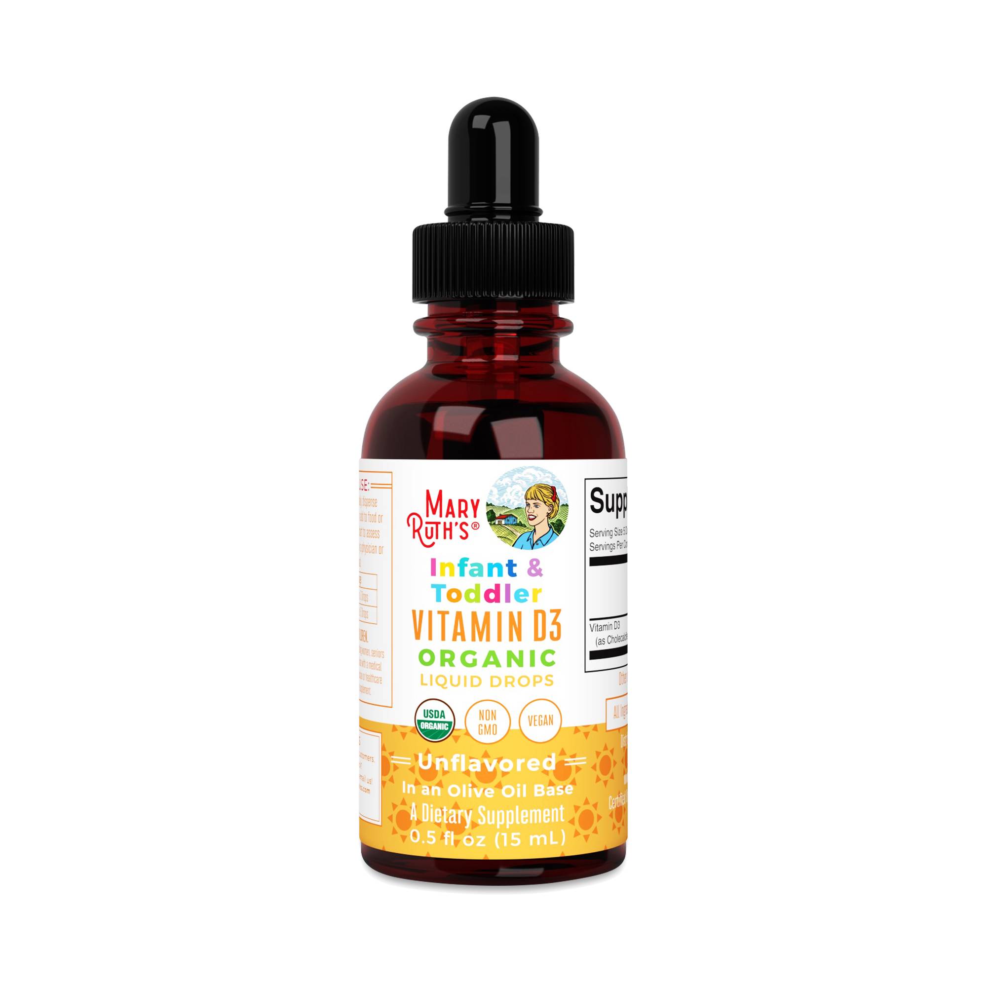 Infant & Toddler Organic Vitamin D3 Drops, Unflavored