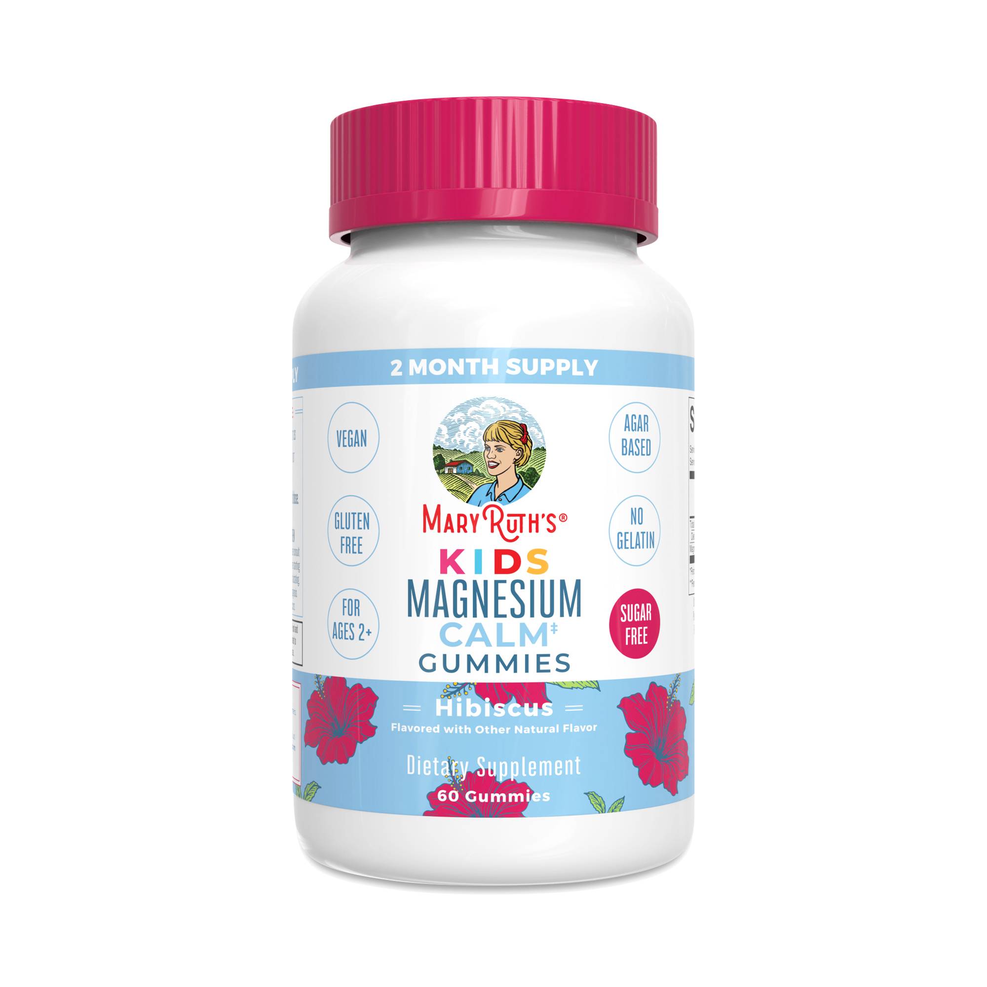 Kids Magnesium Calm Gummies, Hibiscus