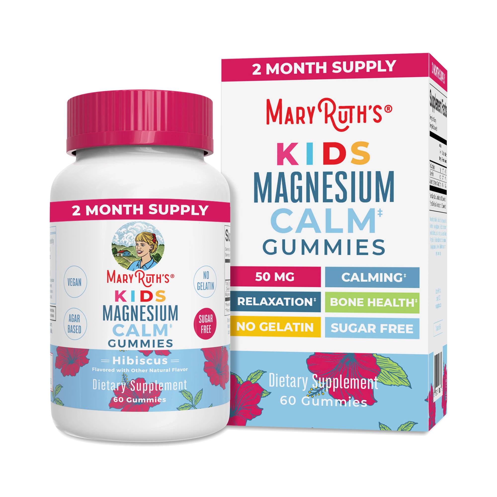 Kids Magnesium Calm Gummies, Hibiscus