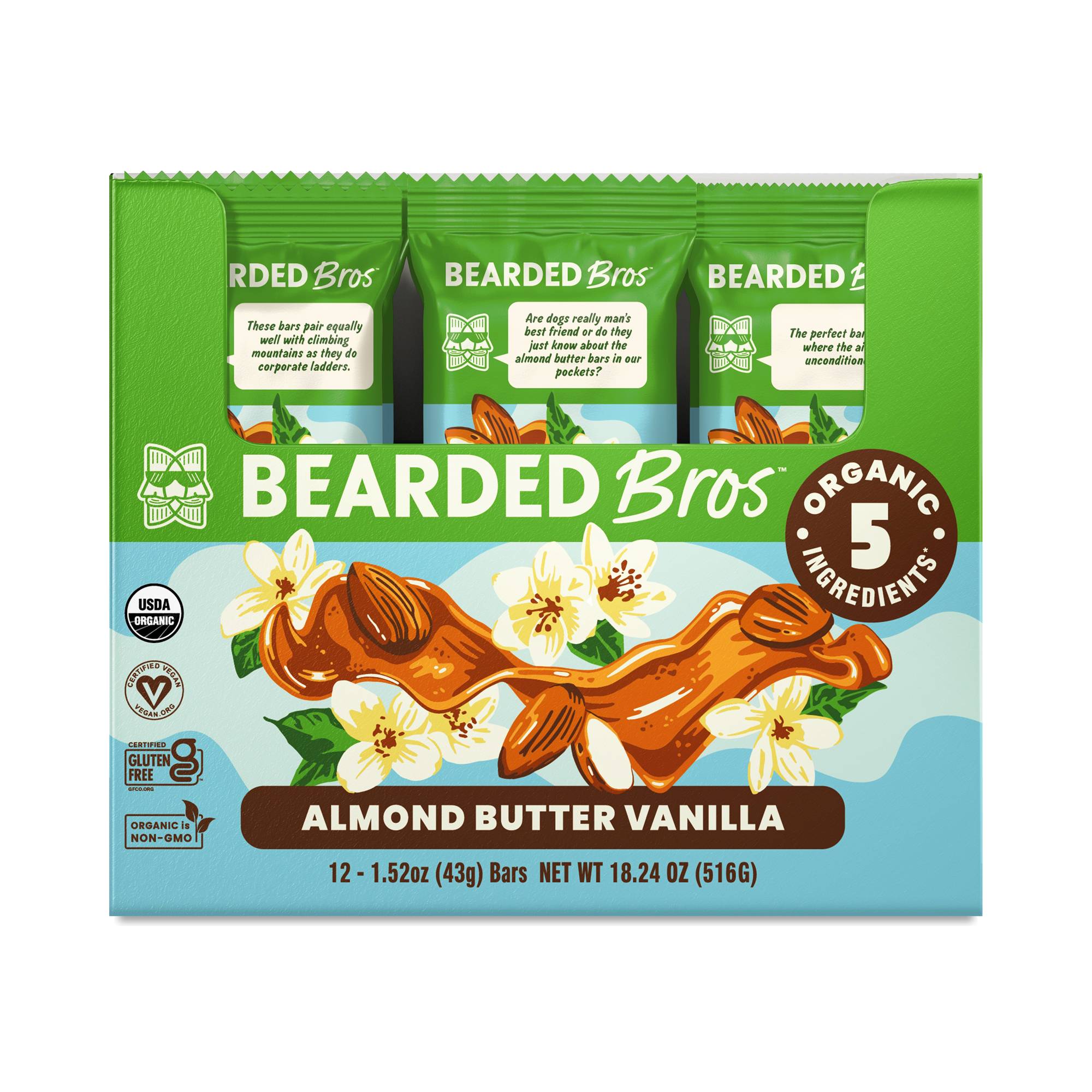 Organic Real Food Energy Bars, Almond Butter Vanilla