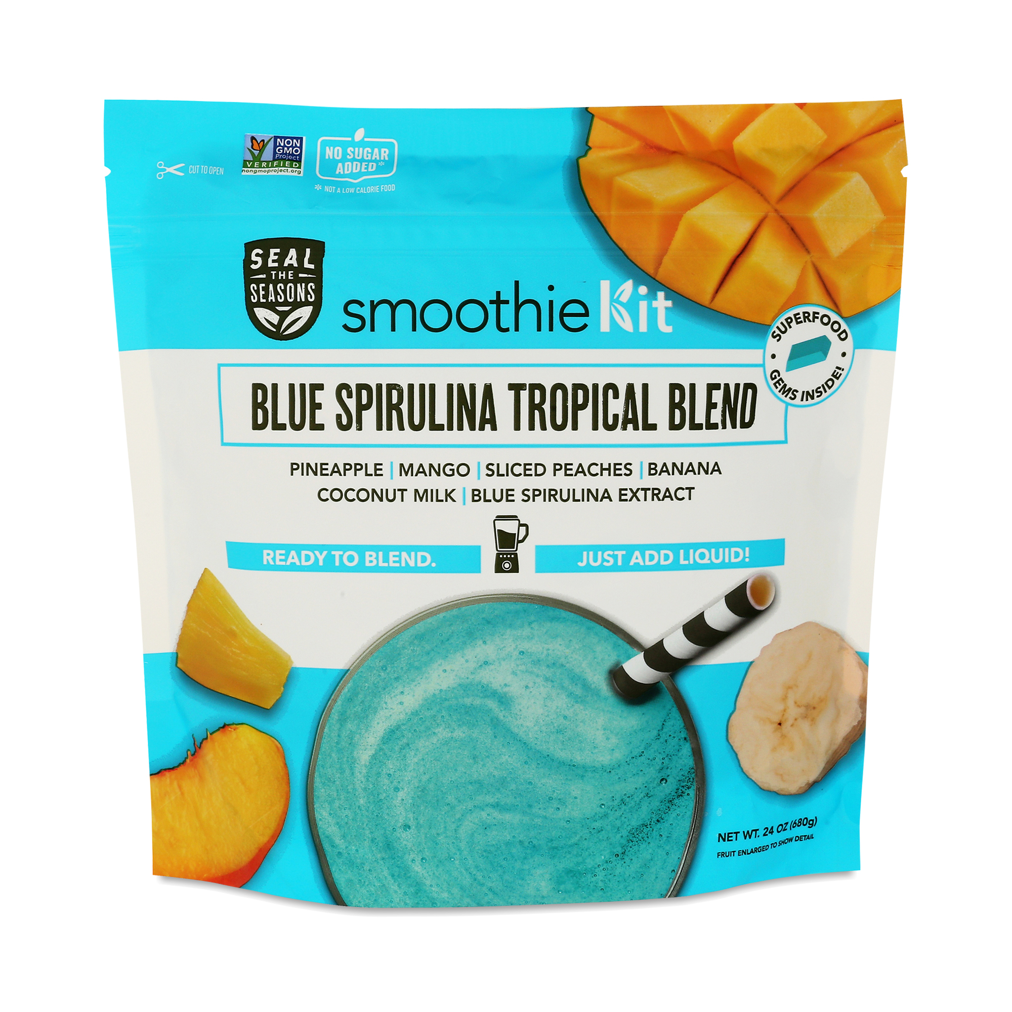 Seal the Seasons Blue Spirulina Tropical Smoothie Kit | Thrive Market