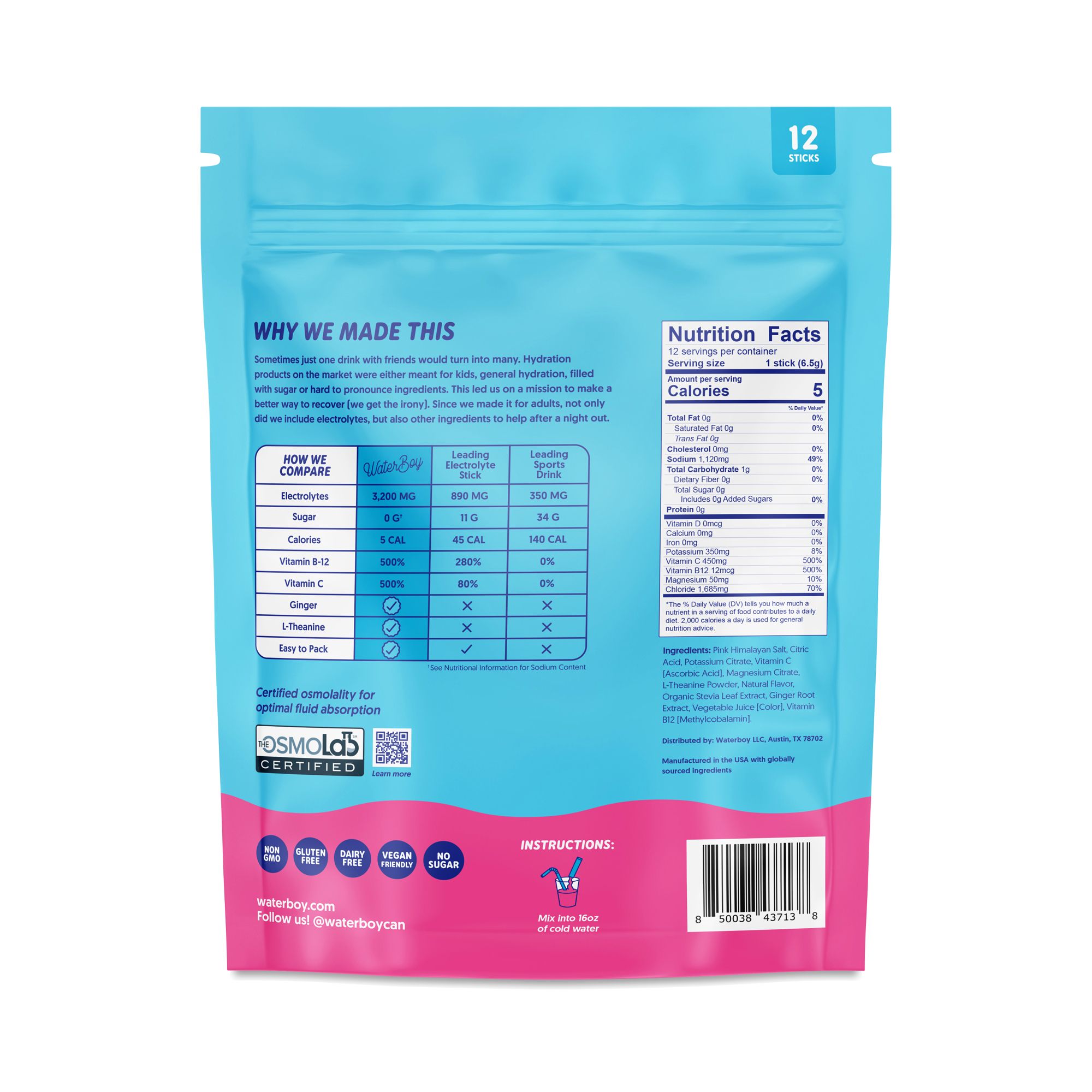 Weekend Recovery Electrolyte Drink Mix, Strawberry Lemonade