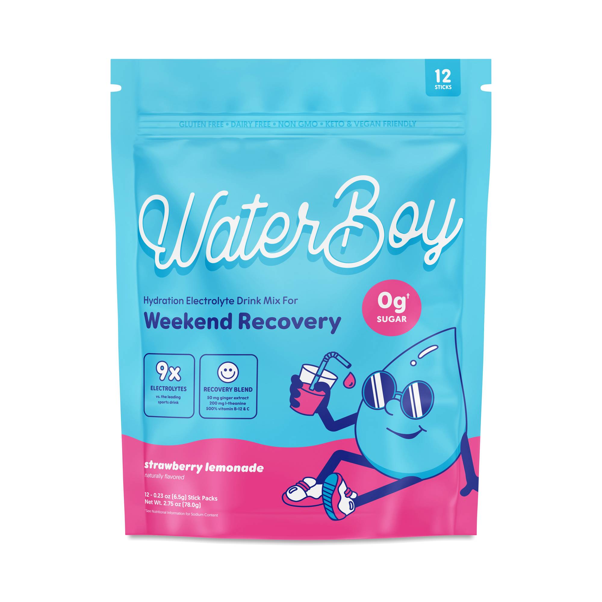 Weekend Recovery Electrolyte Drink Mix, Strawberry Lemonade