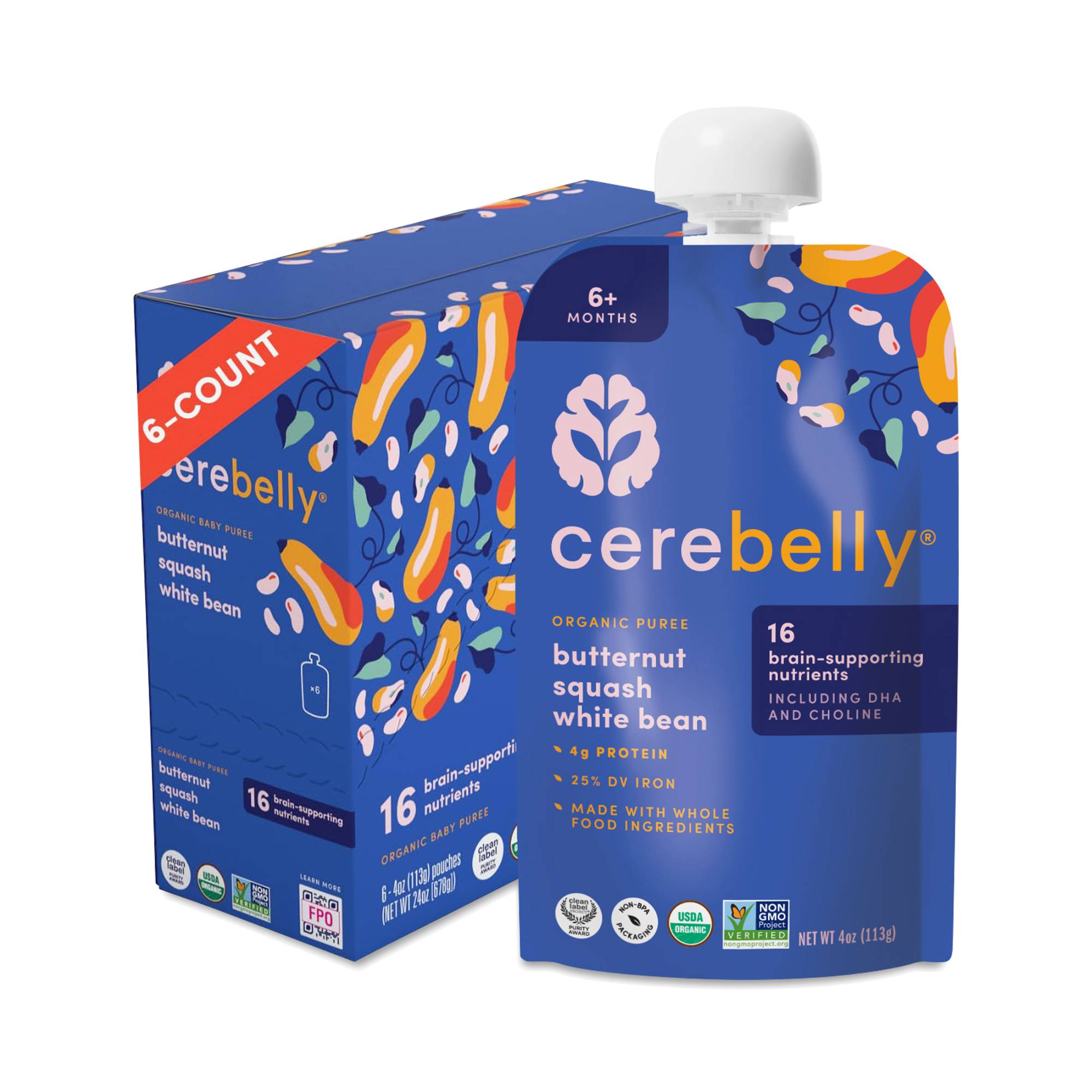 Organic Baby Food, Butternut Squash White Bean