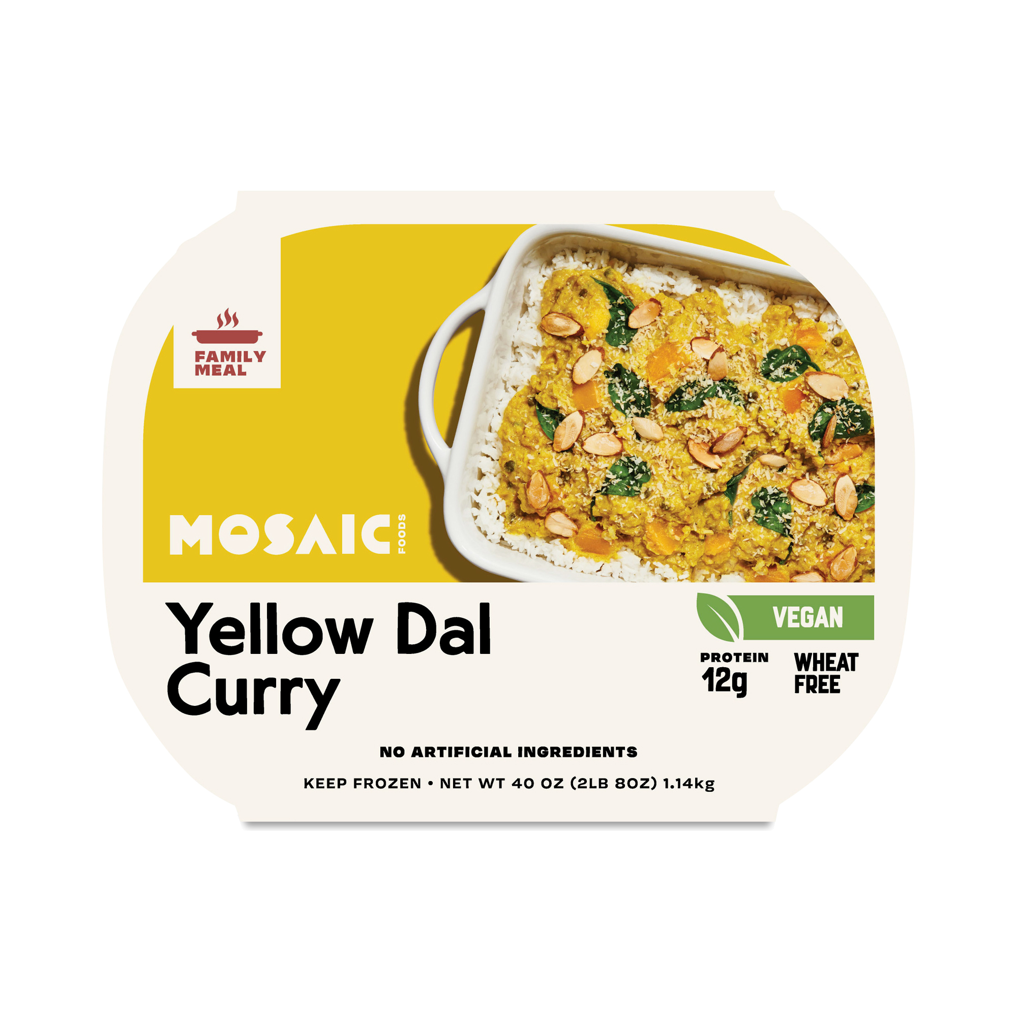 Mosaic Foods Yellow Dal Curry, Family Meal Thrive Market