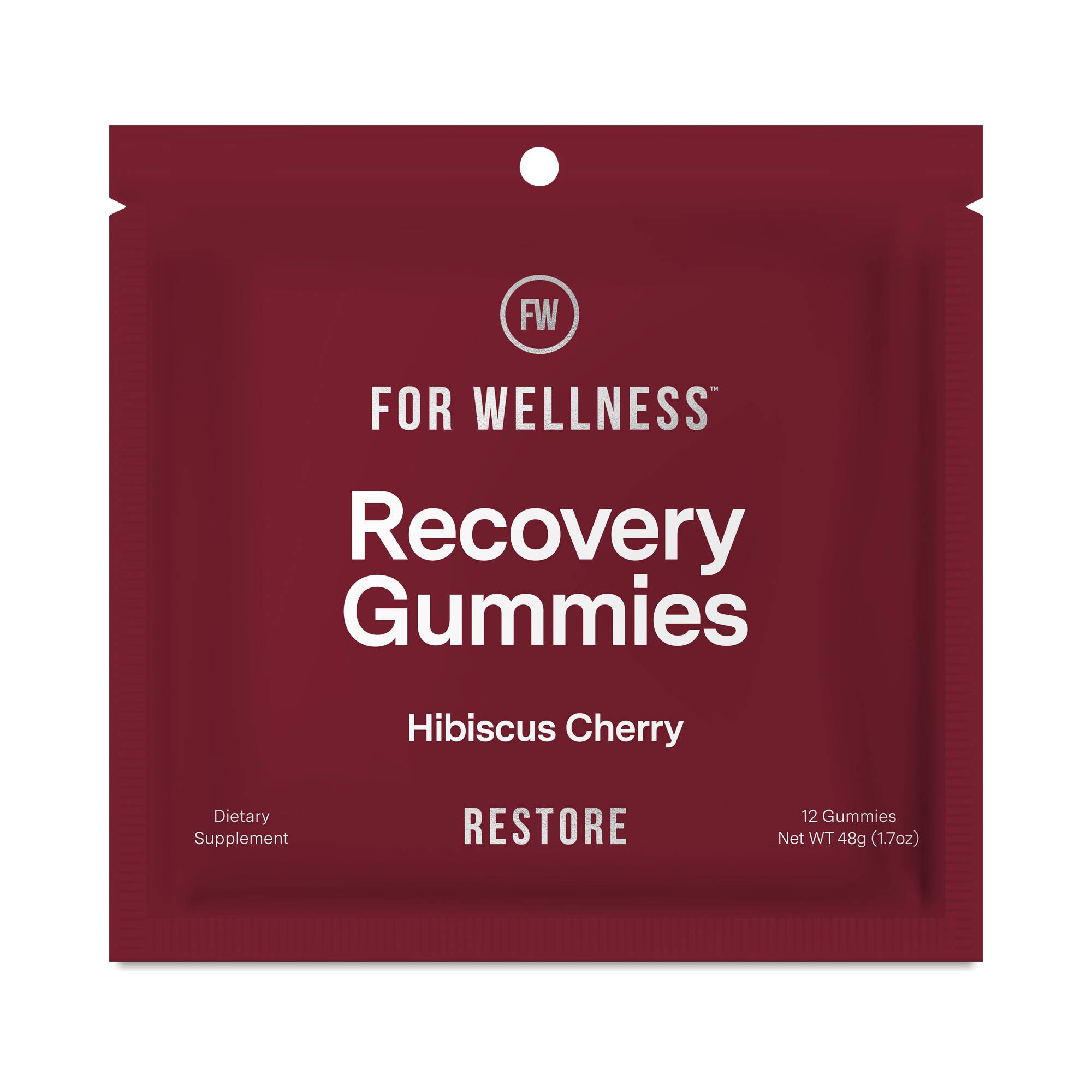 Restore Recovery Gummies, Hibiscus Cherry
