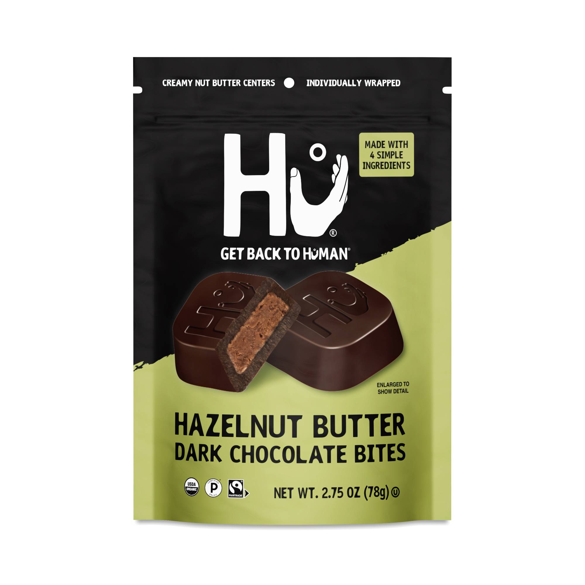 Dark Chocolate Bites, Hazelnut Butter