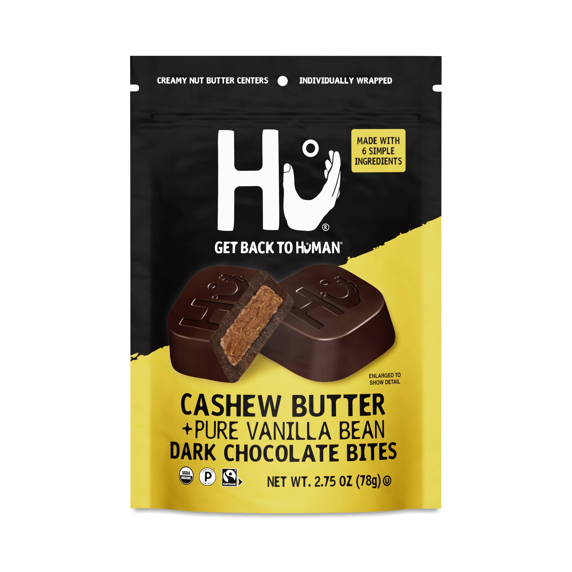 Dark Chocolate Bites, Cashew Butter + Pure Vanilla Bean