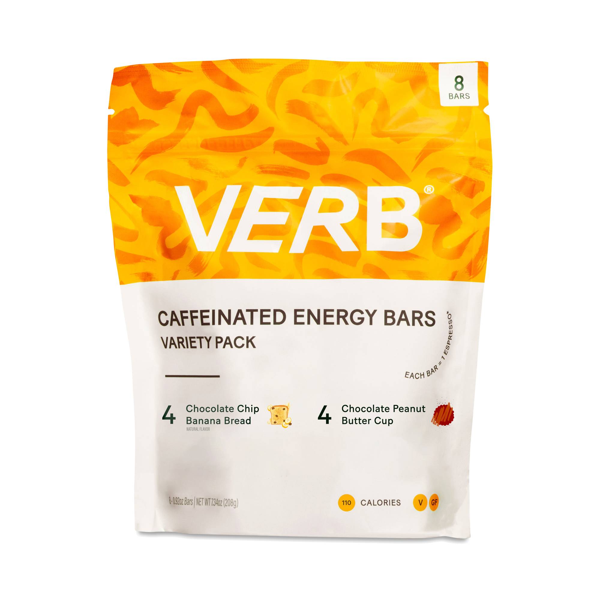 Caffeinated Energy Bars, Variety Pack