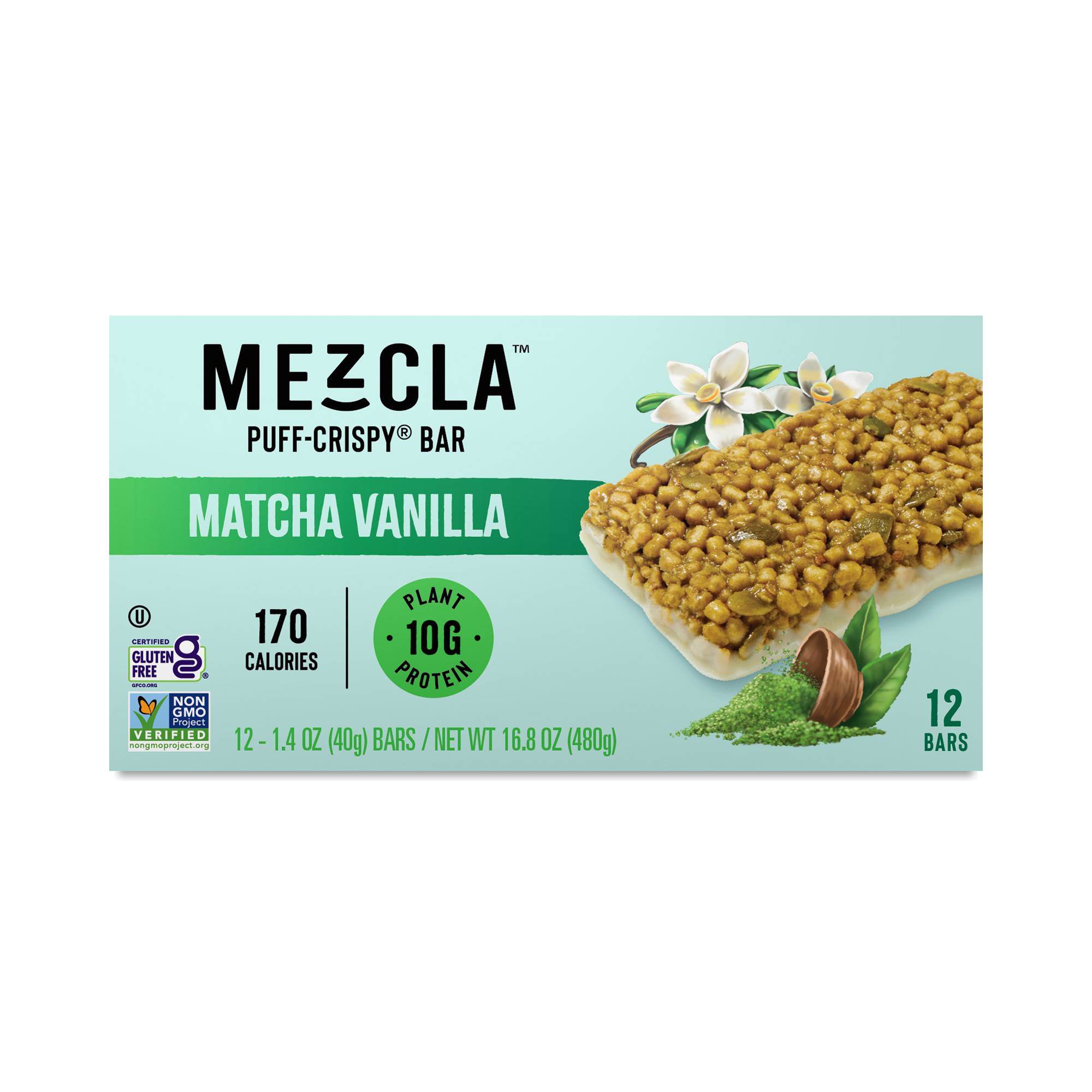 Puff-Crispy Bar, Matcha Vanilla