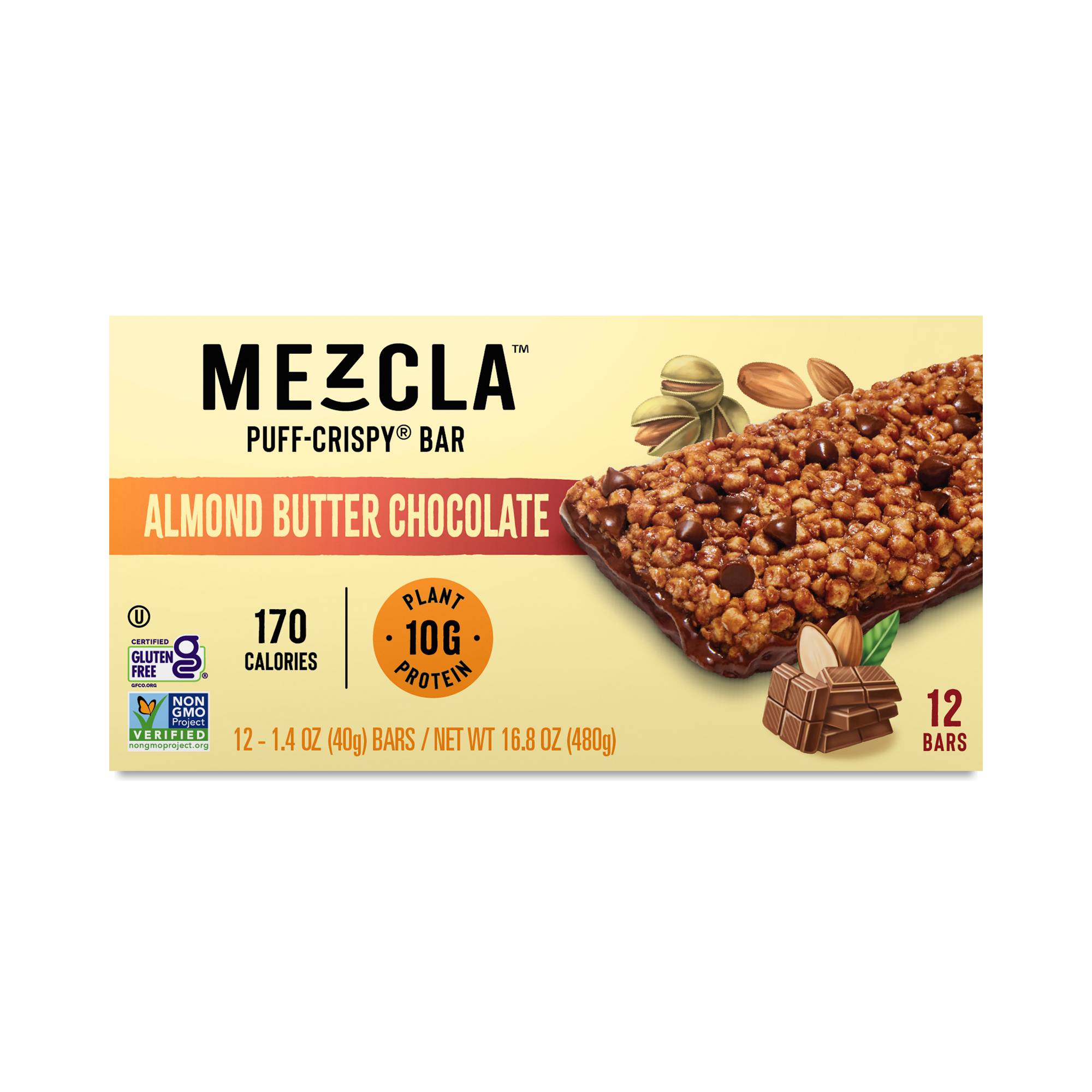 Puff-Crispy Bar, Almond Butter Chocolate